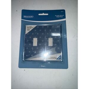 Brainerd 64611 Clear Acrylic Double Switch Wall Plate Customizable Insert